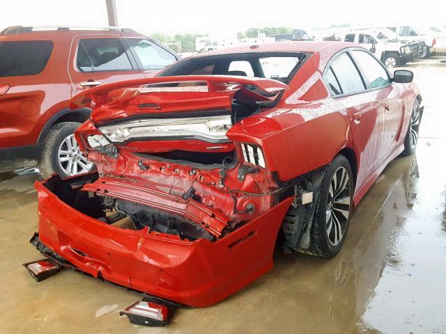 2C3CDXEJ7DH507480 - 2013 DODGE CHARGER SR RED photo 4