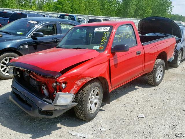5TENL42N74Z419482 - 2004 TOYOTA TACOMA RED photo 2
