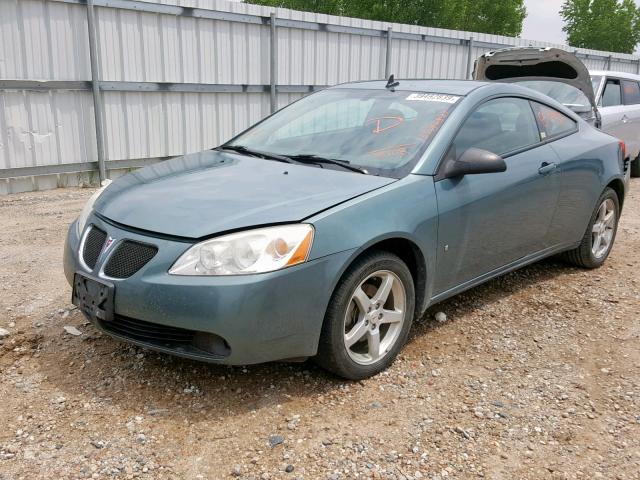 1G2ZH17N394195108 - 2009 PONTIAC G6 GT GREEN photo 2