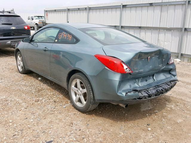 1G2ZH17N394195108 - 2009 PONTIAC G6 GT GREEN photo 3