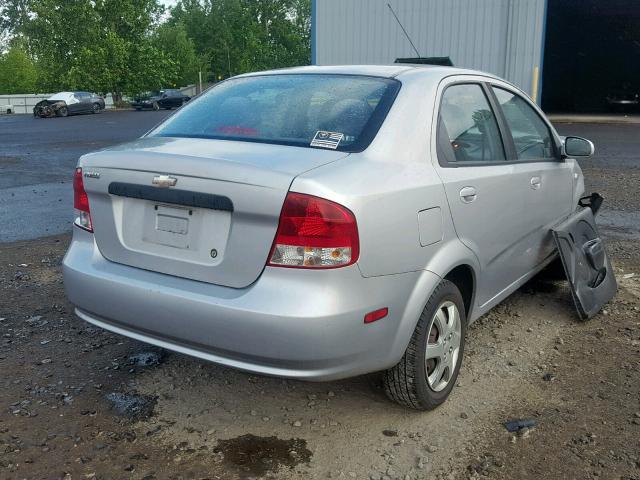 KL1TD56656B669993 - 2006 CHEVROLET AVEO BASE Gümüş foto 4