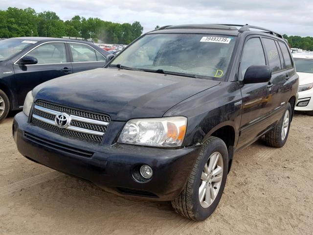 JTEDW21A260013680 - 2006 TOYOTA HIGHLANDER BLACK photo 2