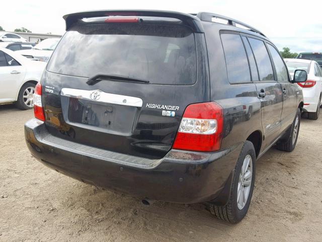 JTEDW21A260013680 - 2006 TOYOTA HIGHLANDER BLACK photo 4