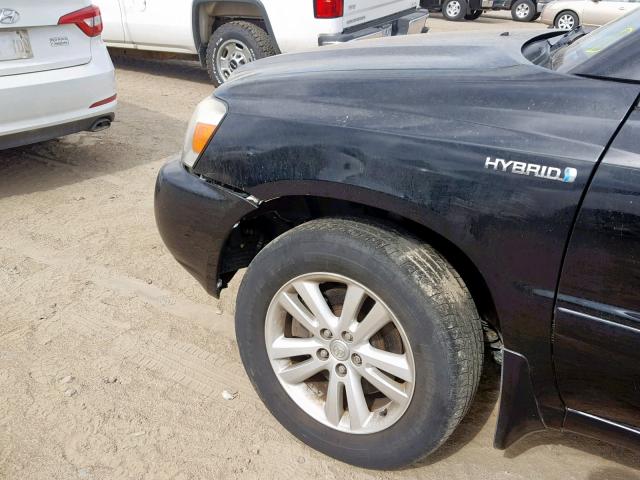 JTEDW21A260013680 - 2006 TOYOTA HIGHLANDER BLACK photo 9