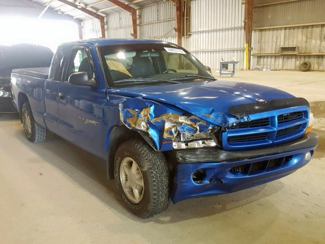 1B7FL22P5WS704182 - 1998 DODGE DAKOTA BLUE photo 1