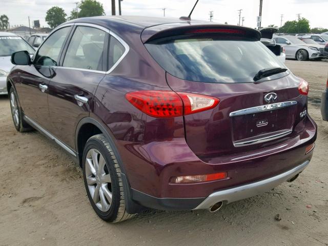 JN1BJ0RP9GM235637 - 2016 INFINITI QX50 BURGUNDY photo 3