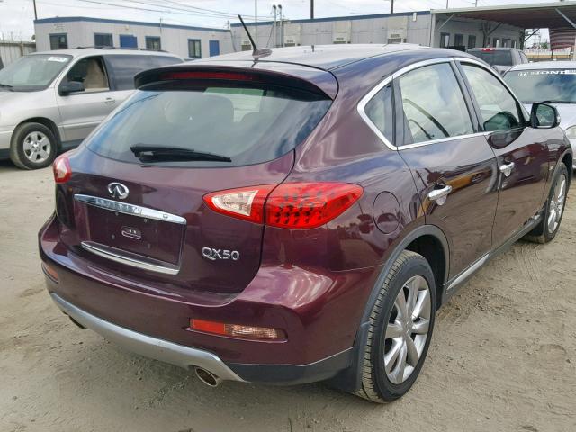 JN1BJ0RP9GM235637 - 2016 INFINITI QX50 BURGUNDY photo 4