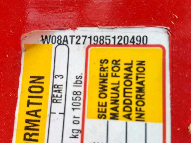 W08AT271985120490 - 2008 SATURN ASTRA XR RED photo 10
