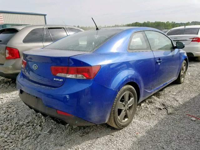 KNAFU6A26A5250801 - 2010 KIA FORTE EX BLUE photo 4