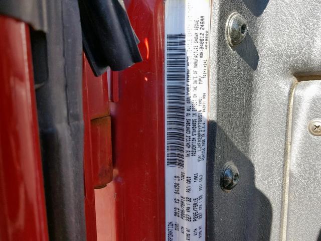 1J4FA29P5YP780514 - 2000 JEEP WRANGLER / RED photo 10