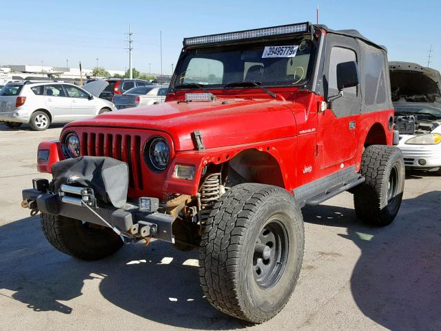 1J4FA29P5YP780514 - 2000 JEEP WRANGLER / RED photo 2