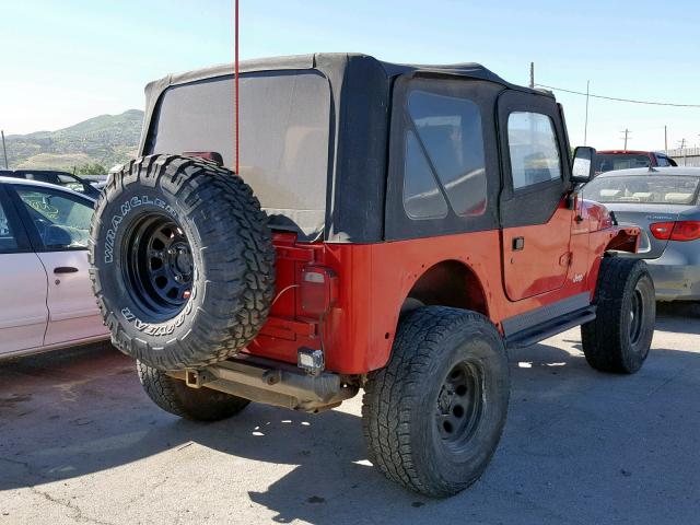 1J4FA29P5YP780514 - 2000 JEEP WRANGLER / RED photo 4