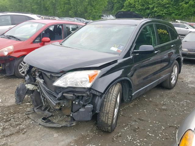 5J6RE4H77AL075855 - 2010 HONDA CR-V EXL BLACK photo 2