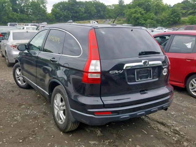 5J6RE4H77AL075855 - 2010 HONDA CR-V EXL BLACK photo 3