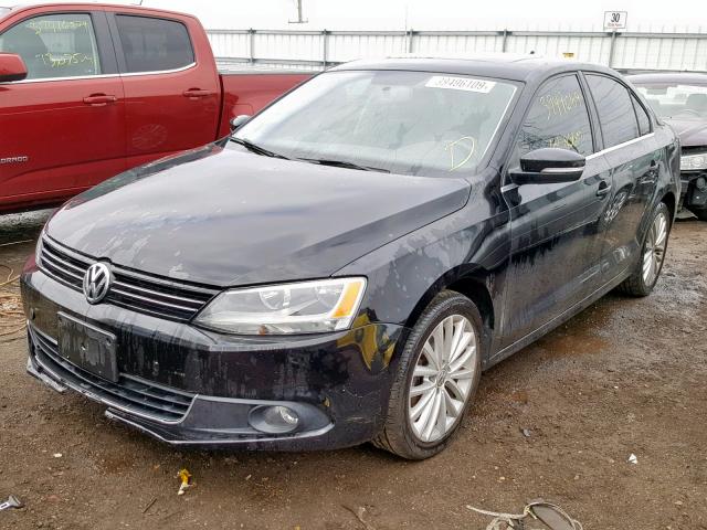 3VWLL7AJXDM306272 - 2013 VOLKSWAGEN JETTA TDI BLACK photo 2