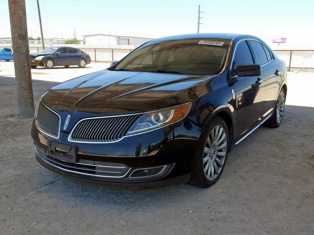 1LNHL9DK4DG609661 - 2013 LINCOLN MKS BLACK photo 2