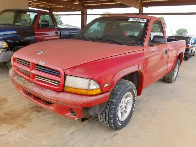 1B7FL26X3XS316783 - 1999 DODGE DAKOTA RED photo 2