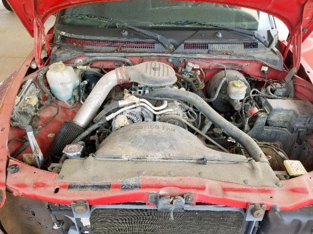 1B7FL26X3XS316783 - 1999 DODGE DAKOTA RED photo 7