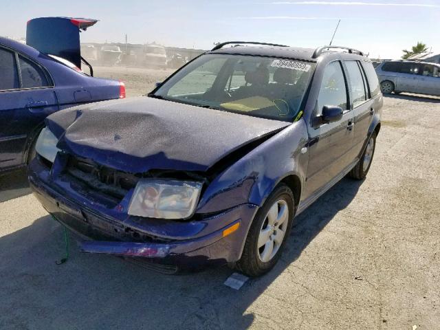 WVWSL61J04W024487 - 2004 VOLKSWAGEN JETTA GLS BLUE photo 2