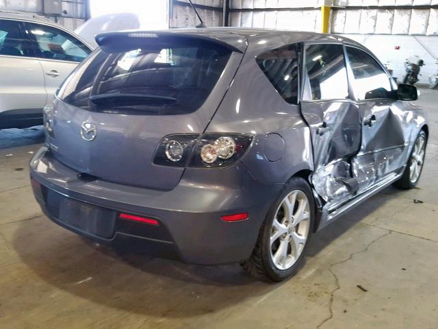 JM1BK343481117143 - 2008 MAZDA 3 HATCHBAC GRAY photo 4