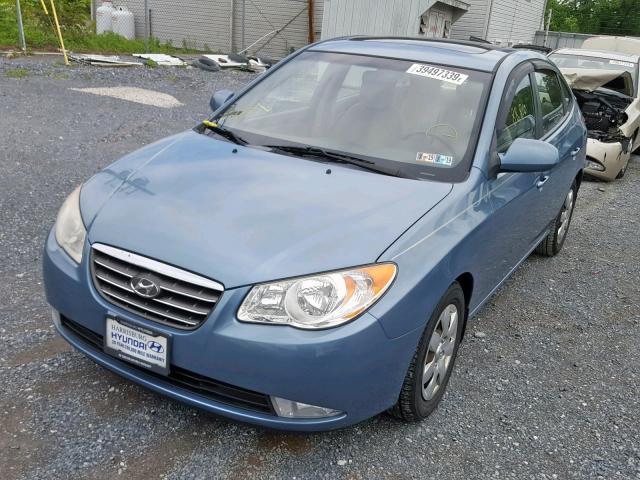 KMHDU46D87U225594 - 2007 HYUNDAI ELANTRA GL BLUE photo 2