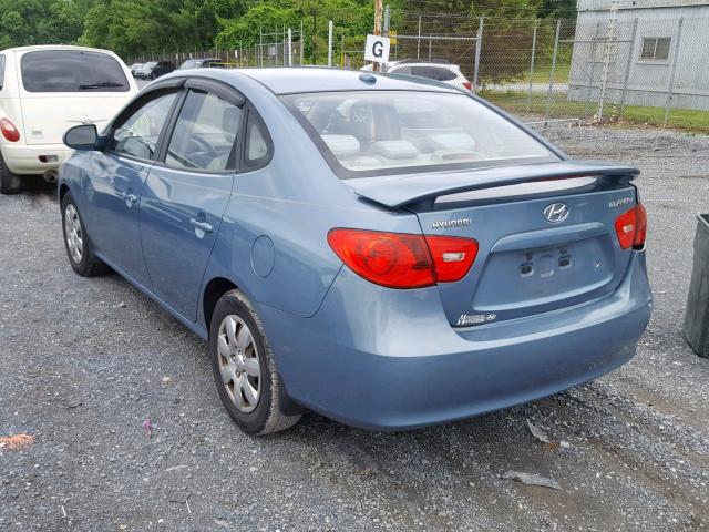 KMHDU46D87U225594 - 2007 HYUNDAI ELANTRA GL BLUE photo 3