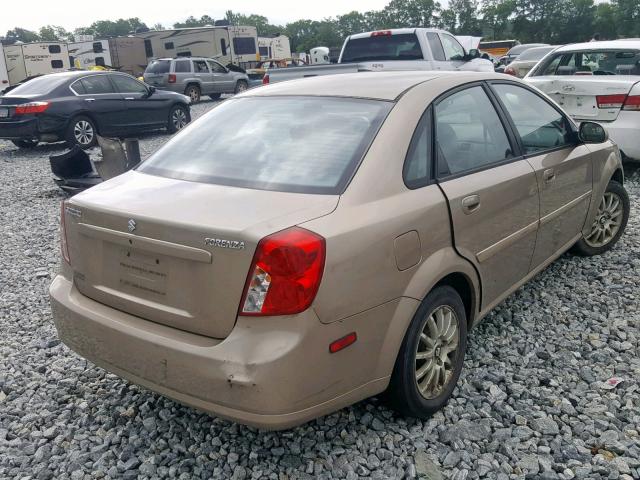 KL5JJ52Z44K977703 - 2004 SUZUKI FORENZA LX BEIGE photo 4