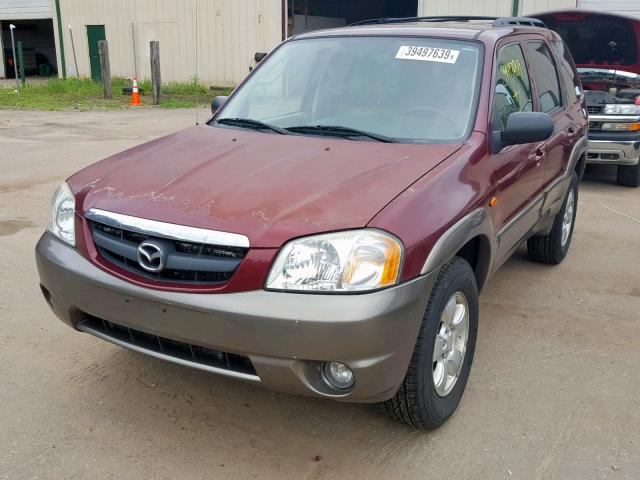4F2CZ96114KM00196 - 2004 MAZDA TRIBUTE ES მუქწითელი ფოტო 2