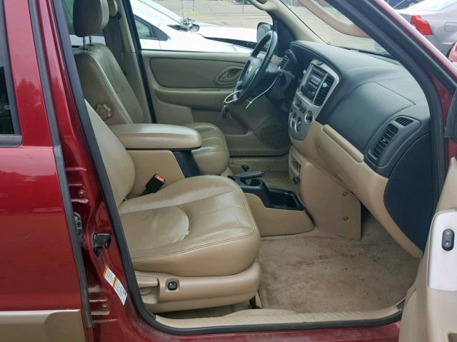 4F2CZ96114KM00196 - 2004 MAZDA TRIBUTE ES მუქწითელი ფოტო 5