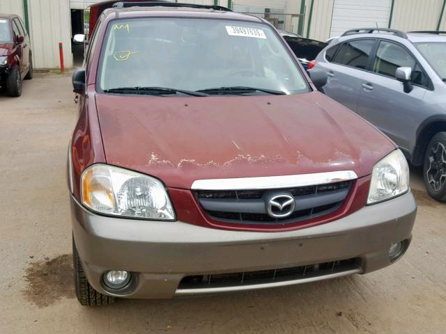 4F2CZ96114KM00196 - 2004 MAZDA TRIBUTE ES მუქწითელი ფოტო 9