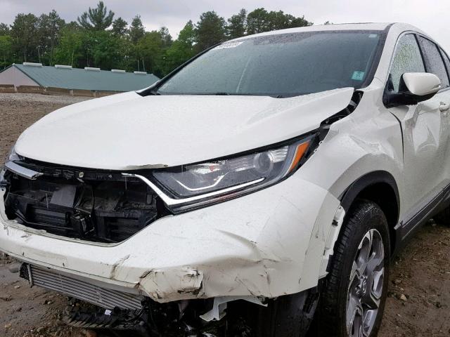 2HKRW2H89JH654155 - 2018 HONDA CR-V EXL WHITE photo 9