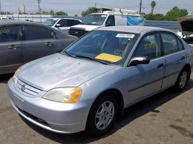 2HGES15201H582843 - 2001 HONDA CIVIC DX SILVER photo 2