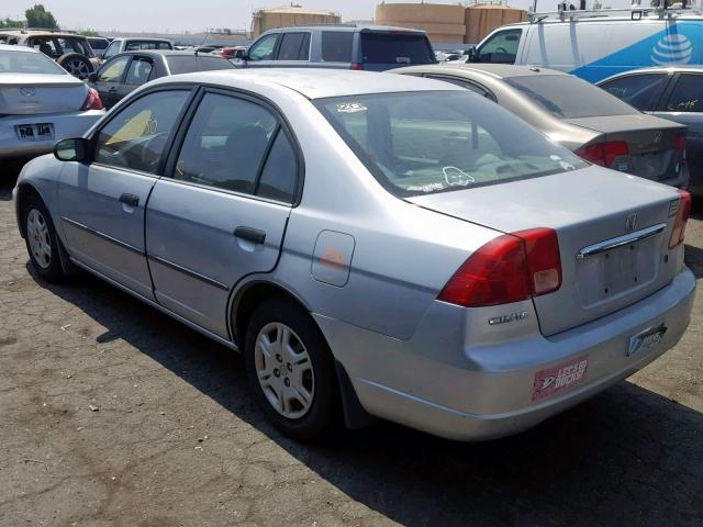 2HGES15201H582843 - 2001 HONDA CIVIC DX SILVER photo 3