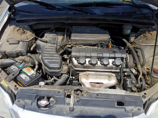 2HGES15201H582843 - 2001 HONDA CIVIC DX SILVER photo 7