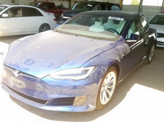 5YJSA1E15HF210572 - 2017 TESLA MODEL S BLUE photo 2