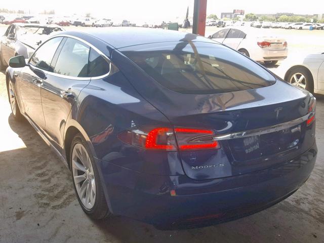 5YJSA1E15HF210572 - 2017 TESLA MODEL S BLUE photo 3