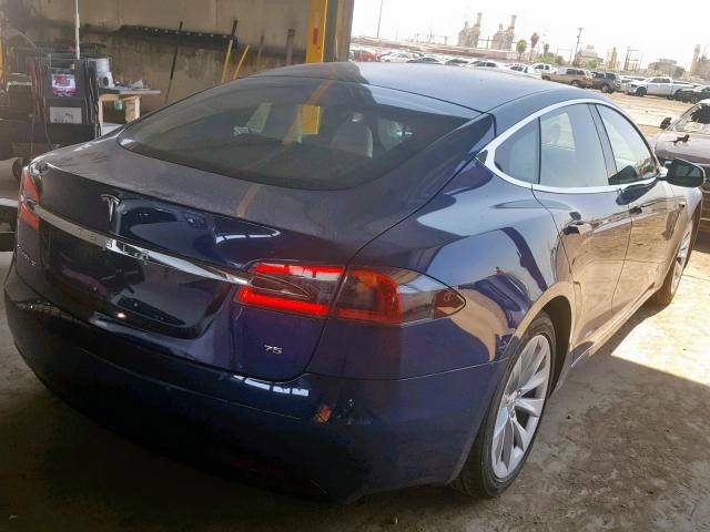 5YJSA1E15HF210572 - 2017 TESLA MODEL S BLUE photo 4