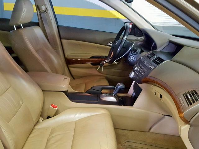 1HGCP26879A121554 - 2009 HONDA ACCORD EXL GOLD photo 5