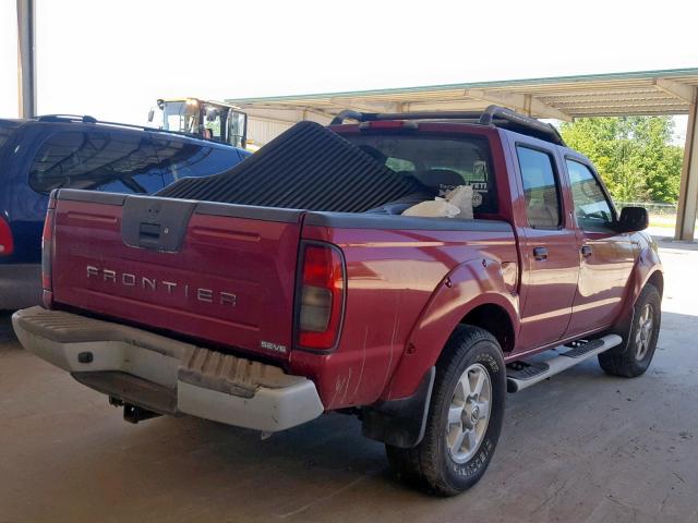 1N6ED27T23C464963 - 2003 NISSAN FRONTIER C RED photo 4