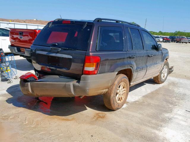 1J4GX48S04C186676 - 2004 JEEP GRAND CHER PURPLE photo 4