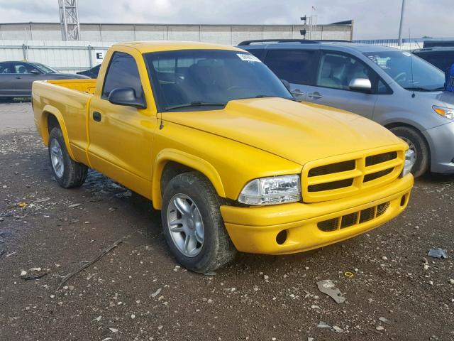 1B7GL26Z2XS118542 - 1999 DODGE DAKOTA YELLOW photo 1