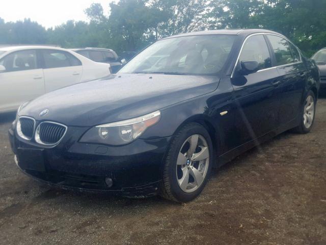 WBANE53567CW62764 - 2007 BMW 525 I BLACK photo 2