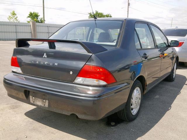 JA3AJ26E72U050257 - 2002 MITSUBISHI LANCER ES BLACK photo 4