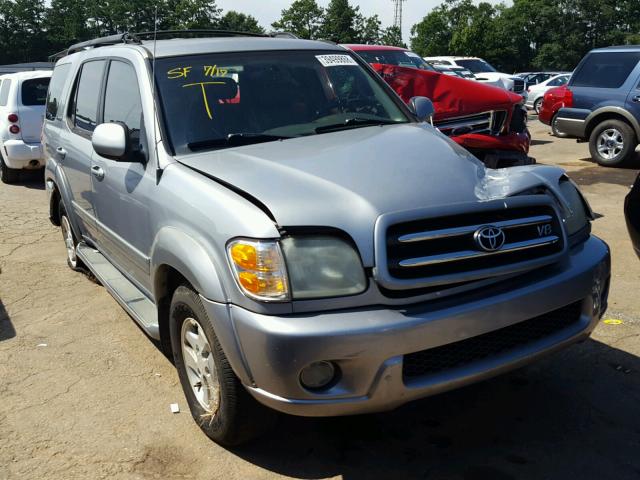 5TDZT38A82S084369 - 2002 TOYOTA SEQUOIA LI SILVER photo 1