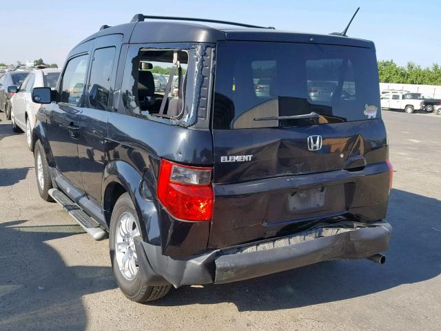 5J6YH17758L006482 - 2008 HONDA ELEMENT EX BLACK photo 3