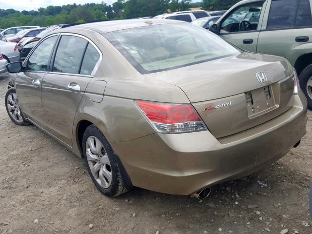 1HGCP36818A004749 - 2008 HONDA ACCORD EXL GOLD photo 3