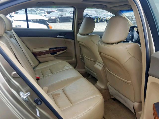 1HGCP36818A004749 - 2008 HONDA ACCORD EXL GOLD photo 6