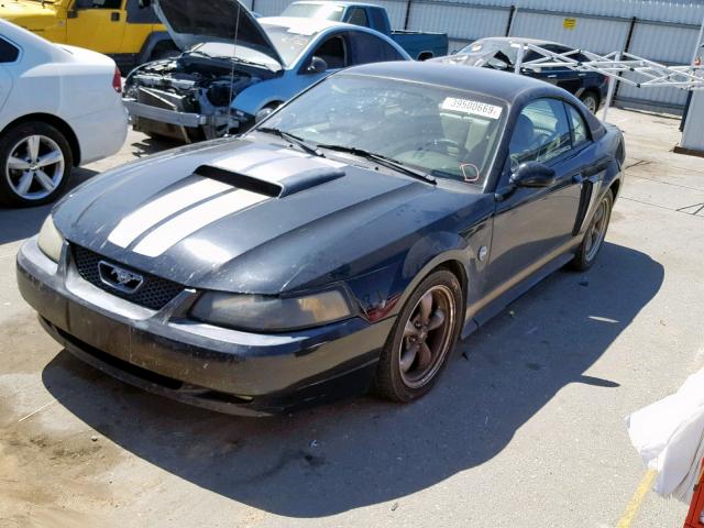 1FAFP42X94F140130 - 2004 FORD MUSTANG GT BLACK photo 2