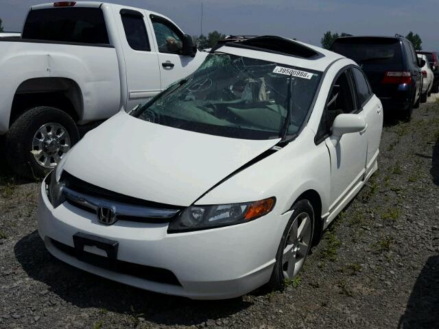 2HGFA169X8H022678 - 2008 HONDA CIVIC EXL WHITE photo 2