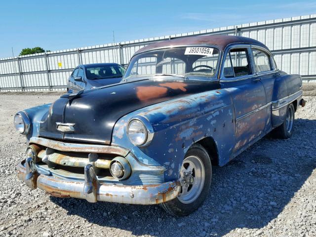 TNV1N091367461790 - 1953 CHEVROLET BELAIR BLUE photo 2